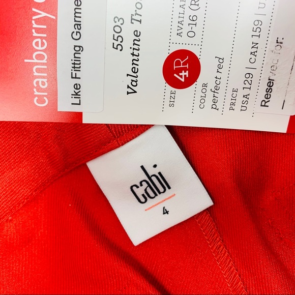 NEW CAbi Valentine Trouser in Cranberry Crush - Picture 10 of 11